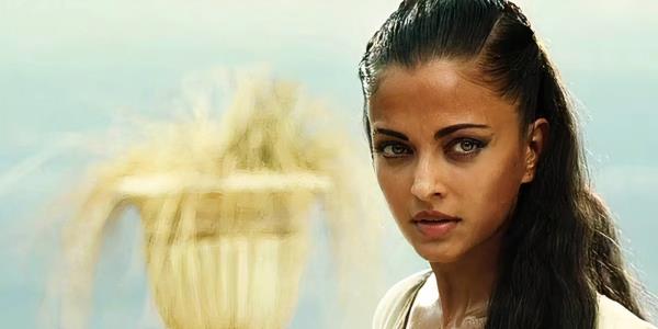 Aishwarya Rai looking sideways in a still from The Last Legion